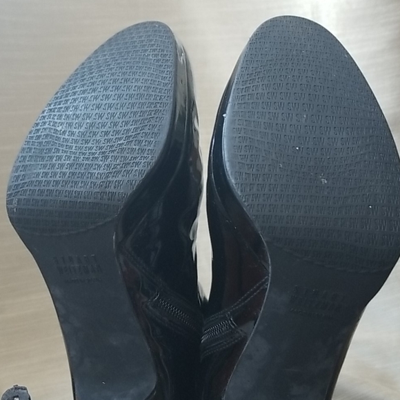 Stuart Weitzman patent ankle bootie zip up 7.5 - Picture 3 of 8